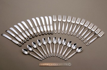 Georg Jensen Sterling Silver Flatware Set (36) - Acorn Pattern